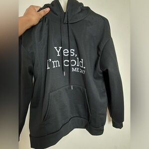 Black hoodie for the cold days